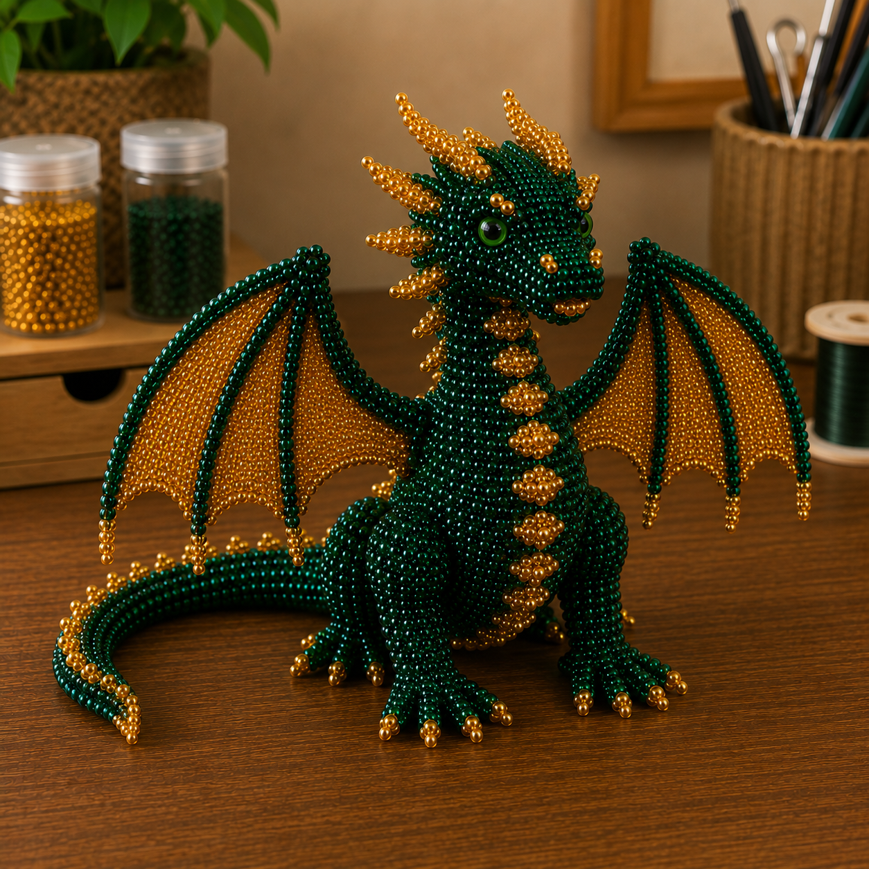 3D Beaded Dragon Pattern PDF | Dragon Beading Tutorial view 3